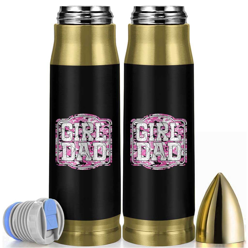 Girl Dad Bullet Tumbler Pink Camo Hunting Daddy Father's Day - Wonder Print Shop