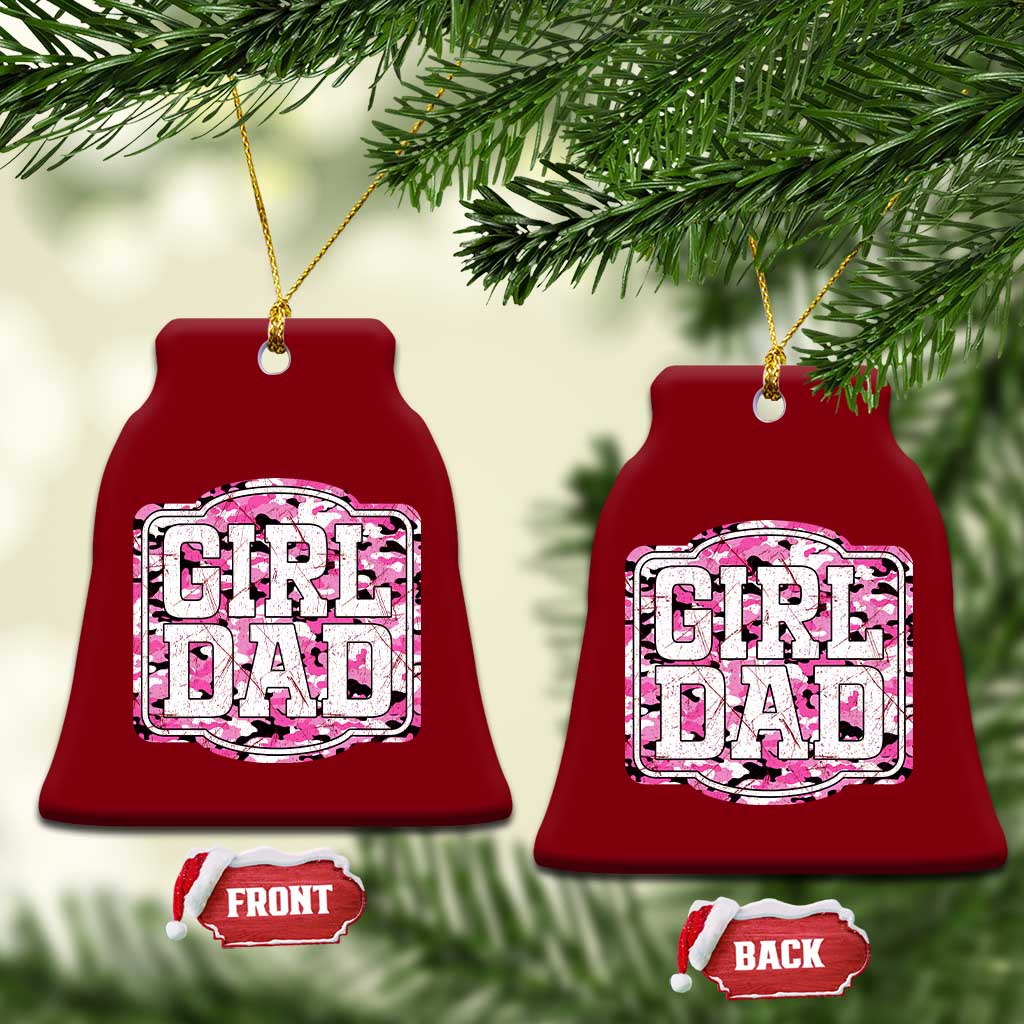 Girl Dad Ceramic Ornament Pink Camo Hunting Daddy Father's Day - Wonder Print Shop