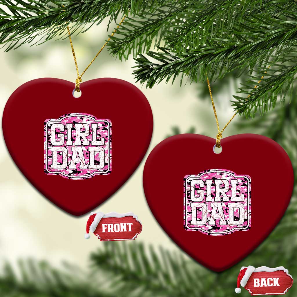 Girl Dad Ceramic Ornament Pink Camo Hunting Daddy Father's Day - Wonder Print Shop