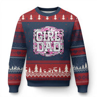 Girl Dad Ugly Christmas Sweater Pink Camo Hunting Daddy Father's Day - Wonder Print Shop