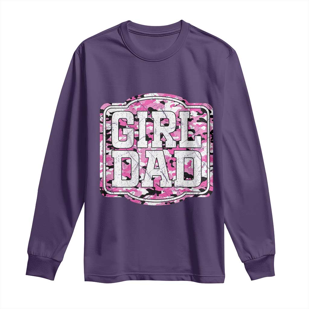 Girl Dad Long Sleeve Shirt Pink Camo Hunting Daddy Father's Day - Wonder Print Shop