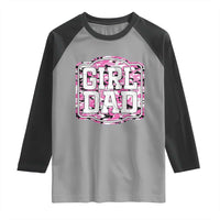 Girl Dad Raglan Shirt Pink Camo Hunting Daddy Father's Day - Wonder Print Shop