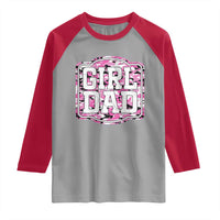 Girl Dad Raglan Shirt Pink Camo Hunting Daddy Father's Day - Wonder Print Shop