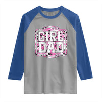 Girl Dad Raglan Shirt Pink Camo Hunting Daddy Father's Day - Wonder Print Shop