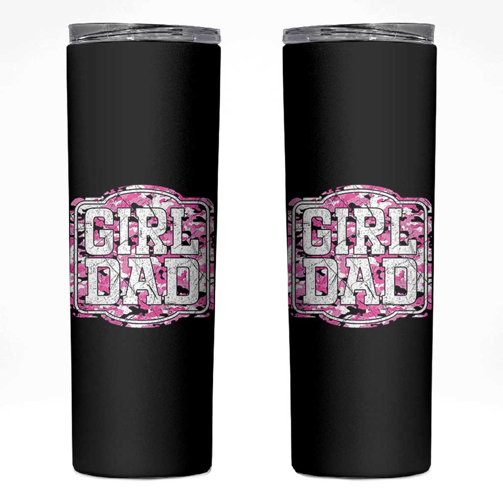 Girl Dad Skinny Tumbler Pink Camo Hunting Daddy Father's Day - Wonder Print Shop