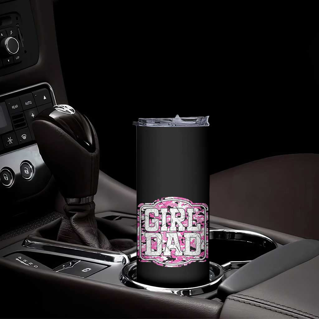 Girl Dad Skinny Tumbler Pink Camo Hunting Daddy Father's Day - Wonder Print Shop