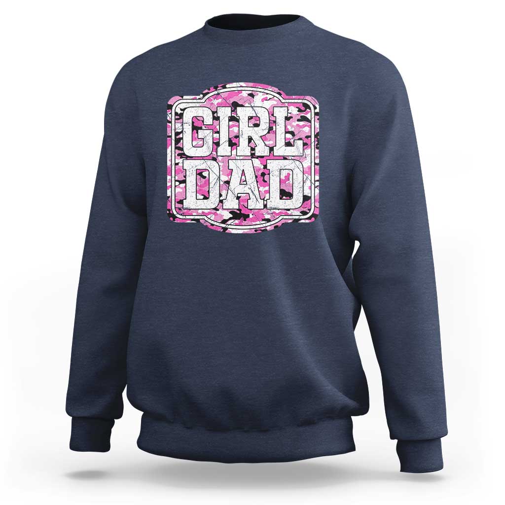 Girl Dad Sweatshirt Pink Camo Hunting Daddy Father's Day - Wonder Print Shop