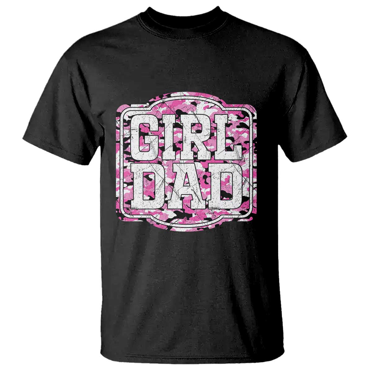 Girl Dad T Shirt Pink Camo Hunting Daddy Father's Day - Wonder Print Shop
