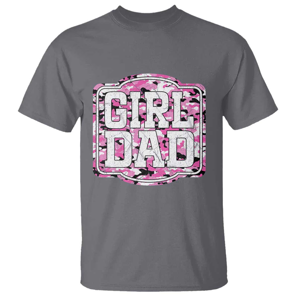Girl Dad T Shirt Pink Camo Hunting Daddy Father's Day - Wonder Print Shop