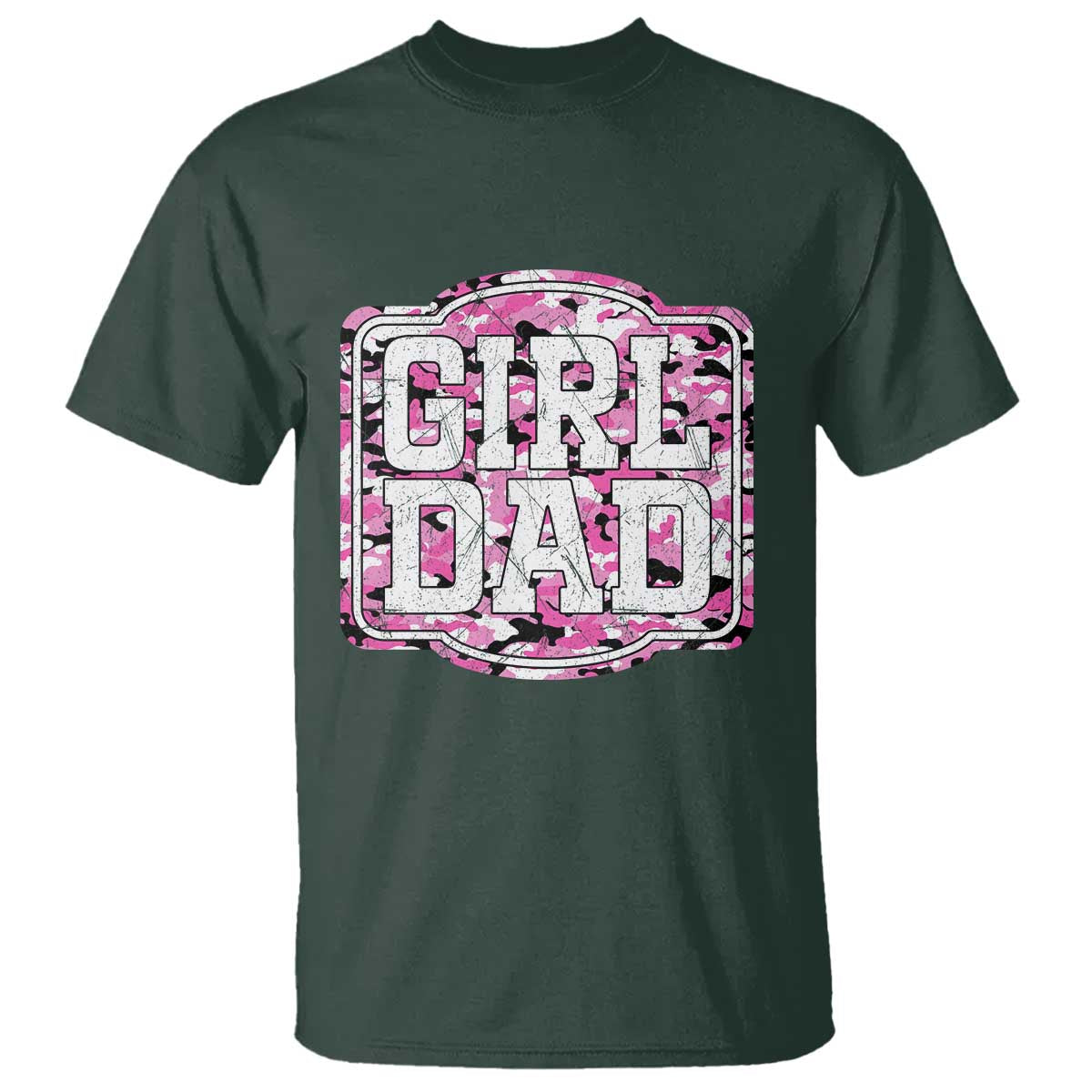 Girl Dad T Shirt Pink Camo Hunting Daddy Father's Day - Wonder Print Shop