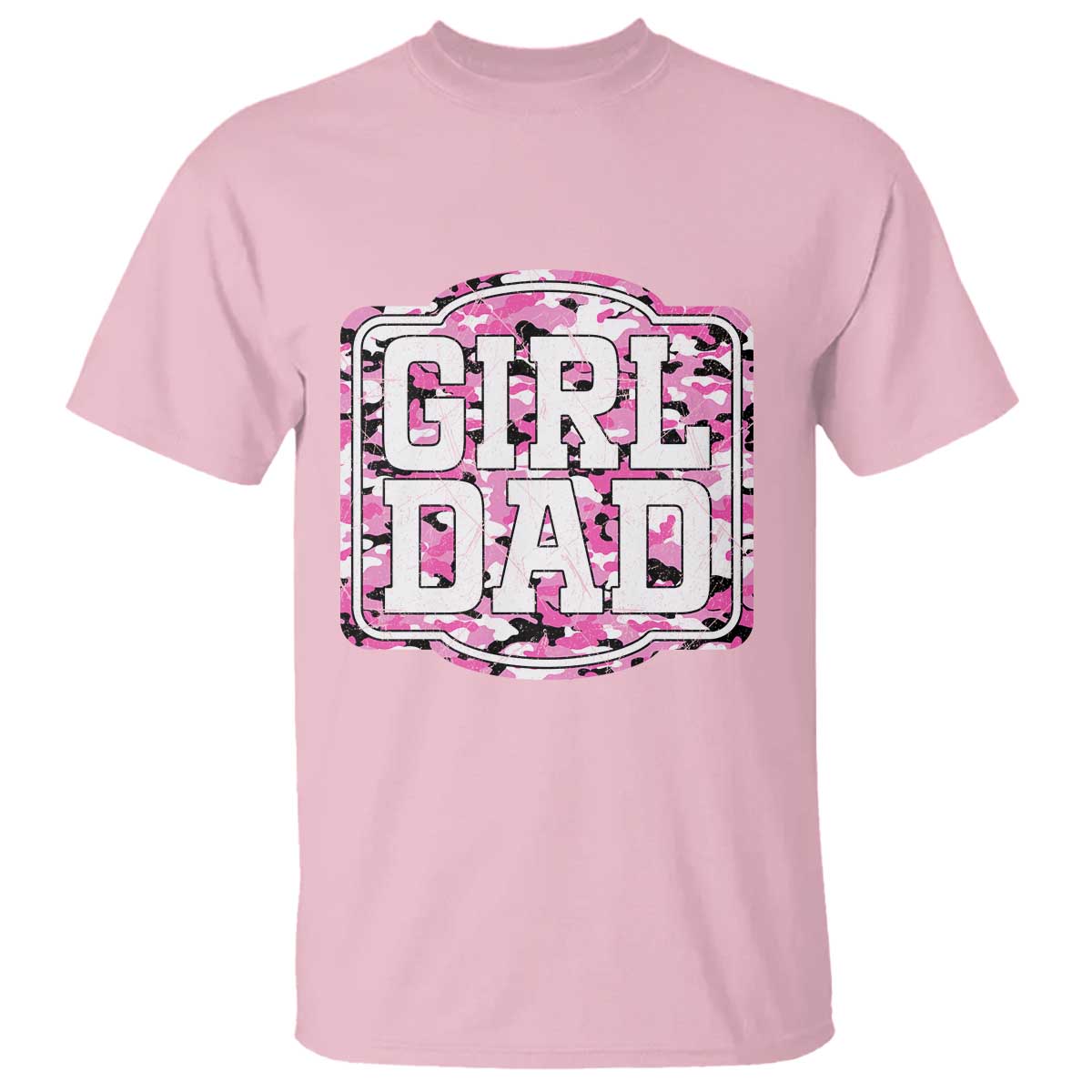 Girl Dad T Shirt Pink Camo Hunting Daddy Father's Day - Wonder Print Shop