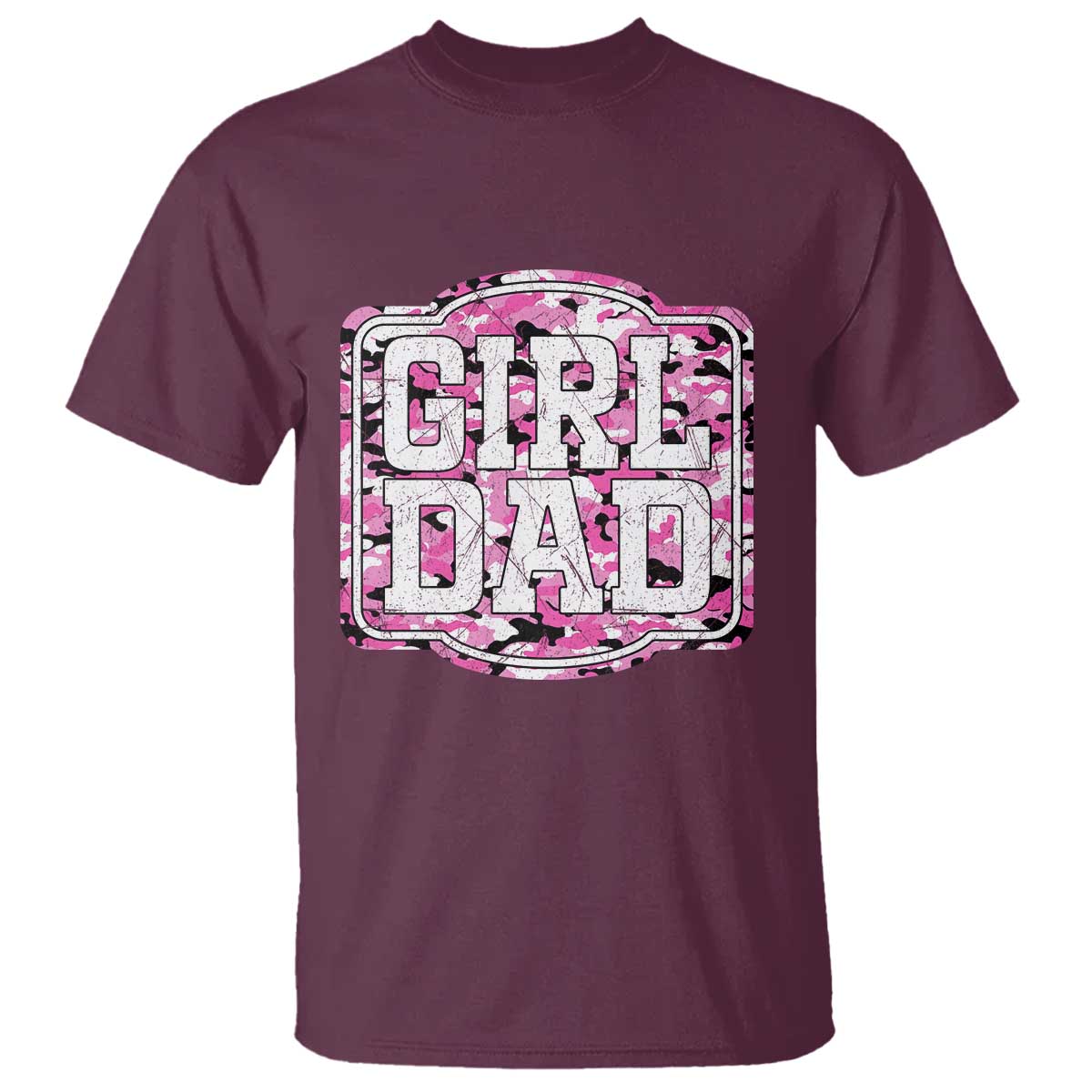 Girl Dad T Shirt Pink Camo Hunting Daddy Father's Day - Wonder Print Shop