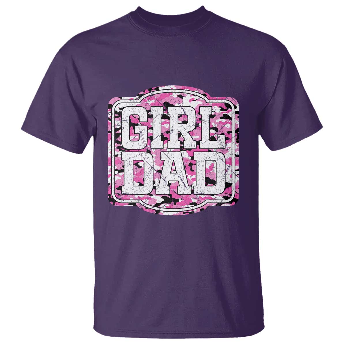 Girl Dad T Shirt Pink Camo Hunting Daddy Father's Day - Wonder Print Shop