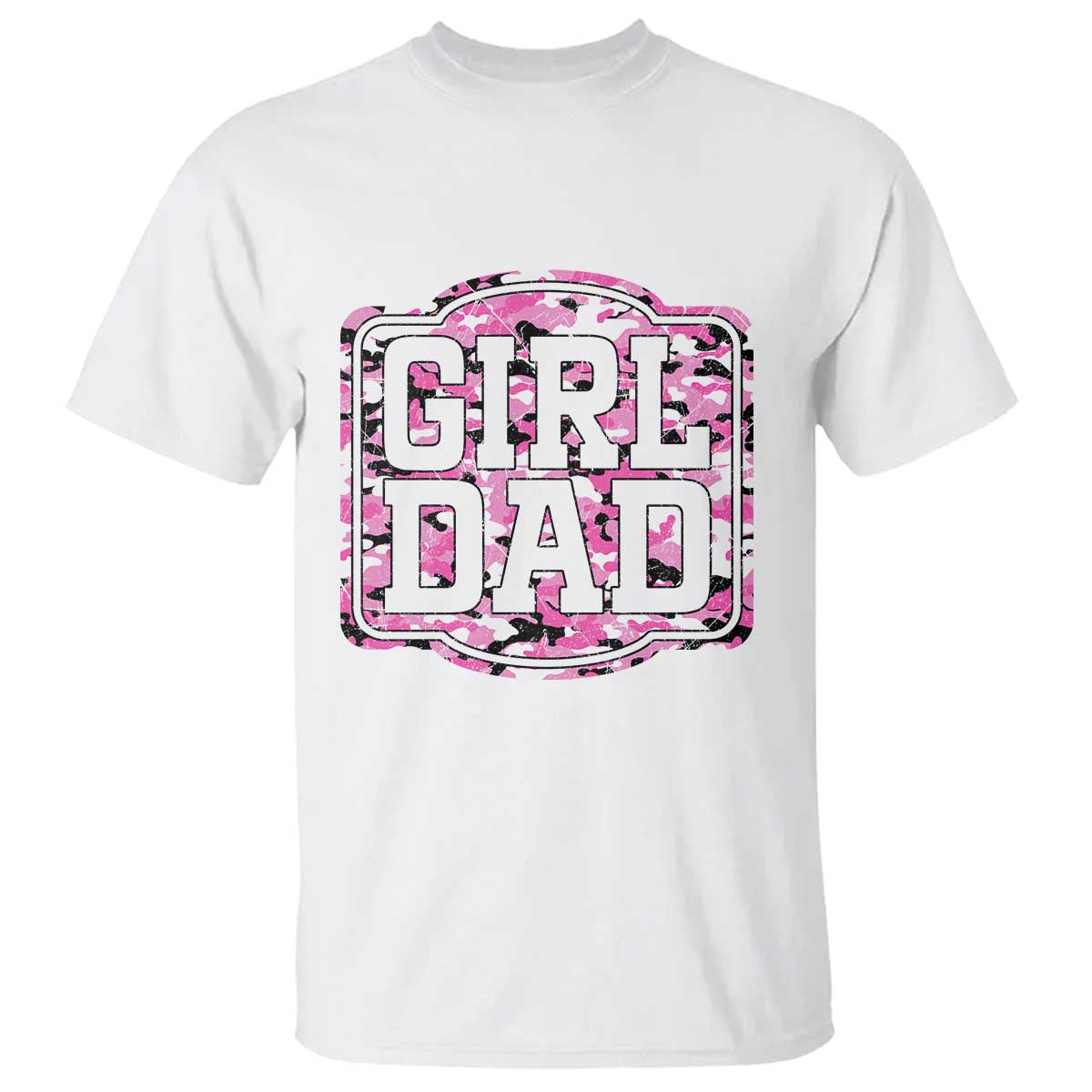 Girl Dad T Shirt Pink Camo Hunting Daddy Father's Day - Wonder Print Shop