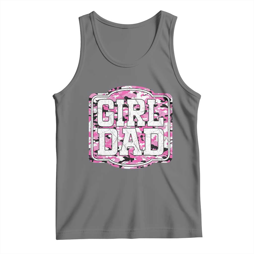 Girl Dad Tank Top Pink Camo Hunting Daddy Father's Day - Wonder Print Shop
