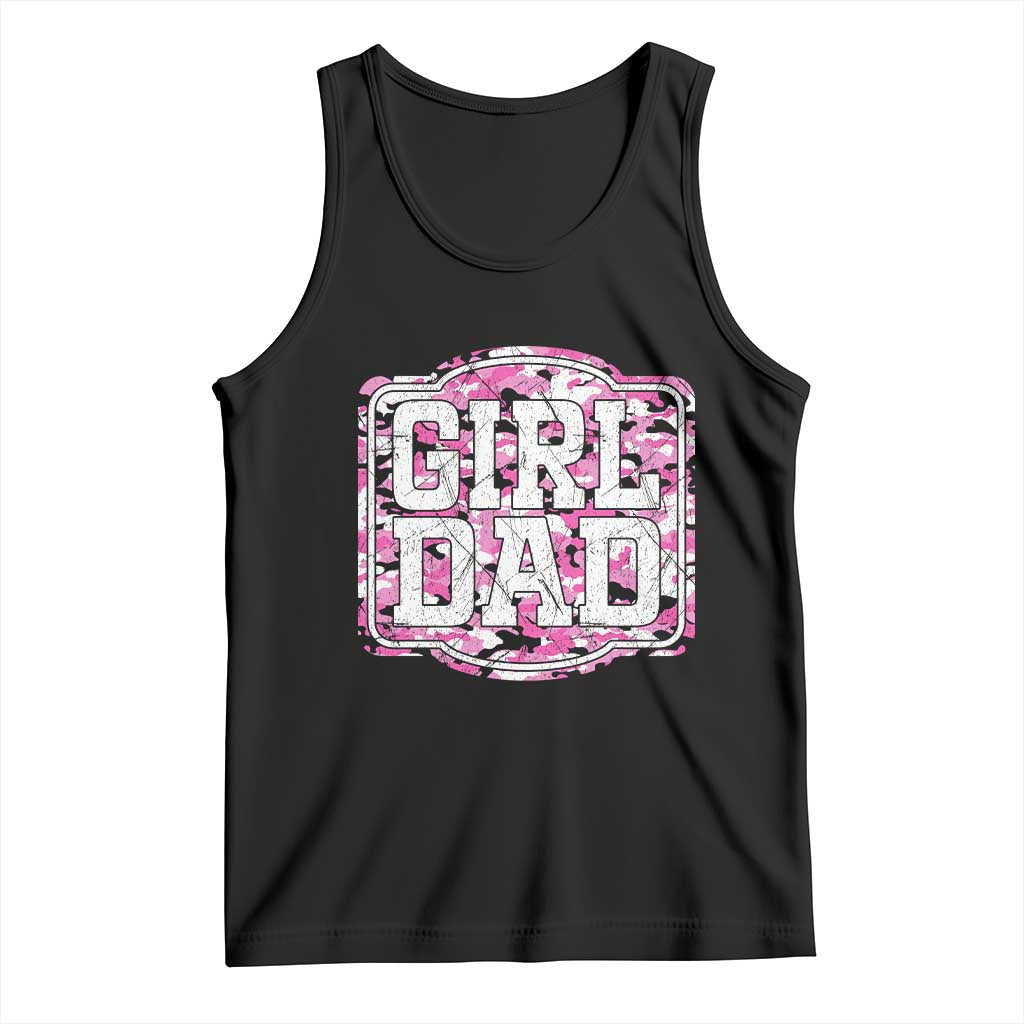 Girl Dad Tank Top Pink Camo Hunting Daddy Father's Day - Wonder Print Shop