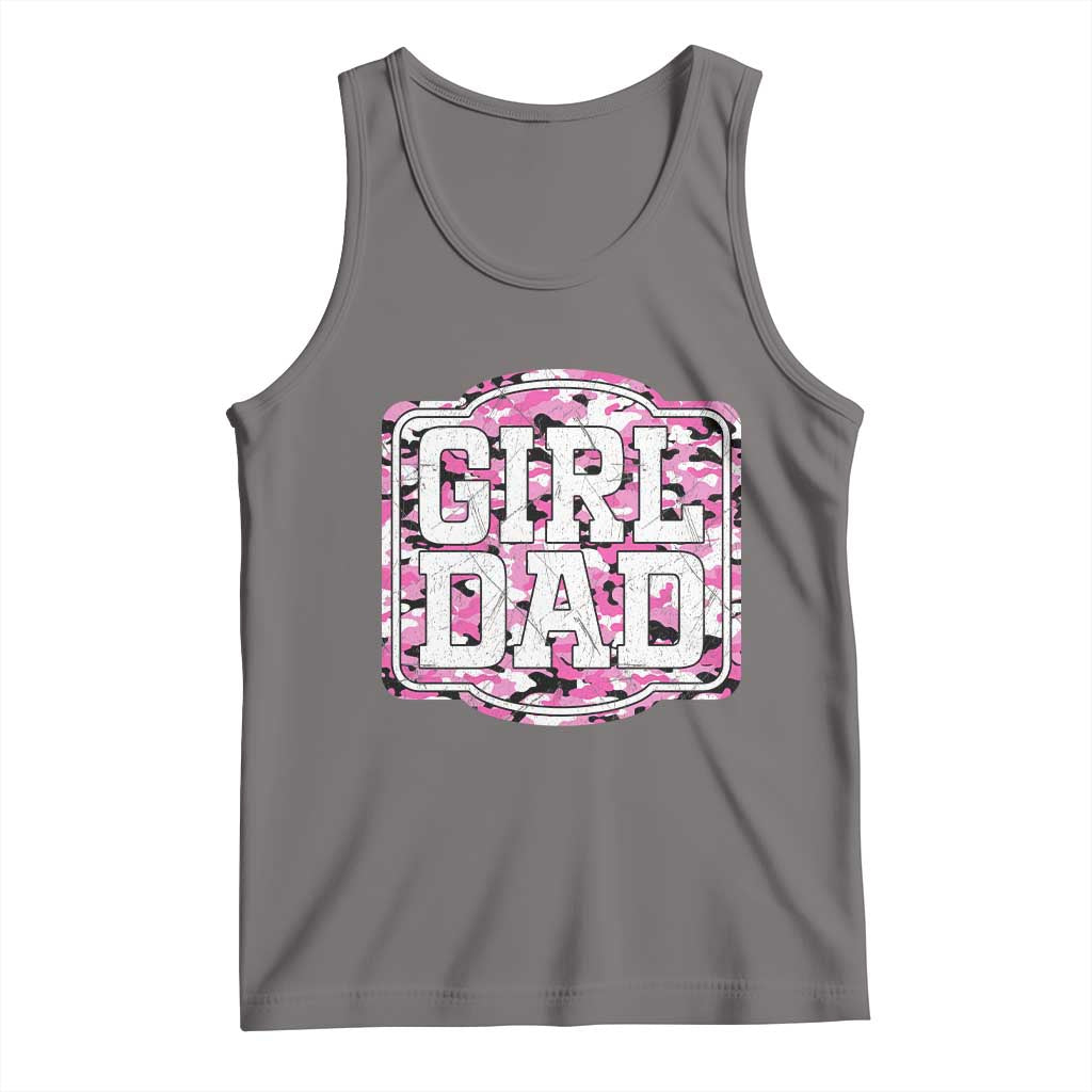 Girl Dad Tank Top Pink Camo Hunting Daddy Father's Day - Wonder Print Shop