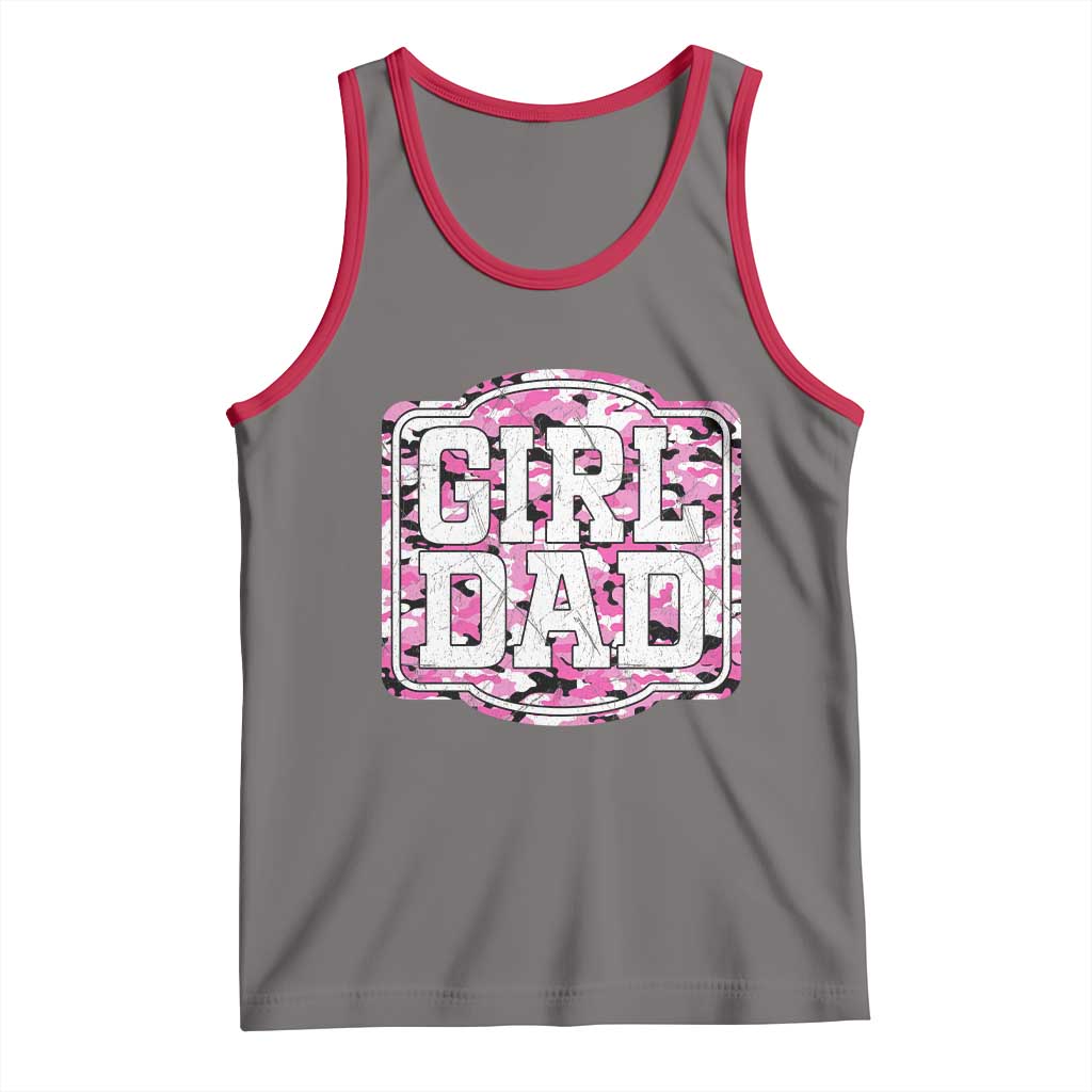 Girl Dad Tank Top Pink Camo Hunting Daddy Father's Day - Wonder Print Shop