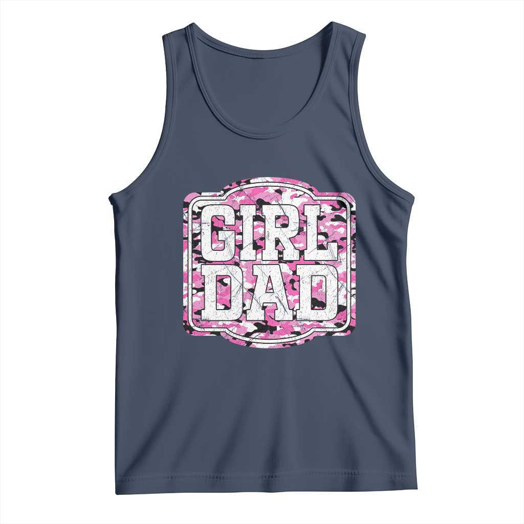 Girl Dad Tank Top Pink Camo Hunting Daddy Father's Day - Wonder Print Shop