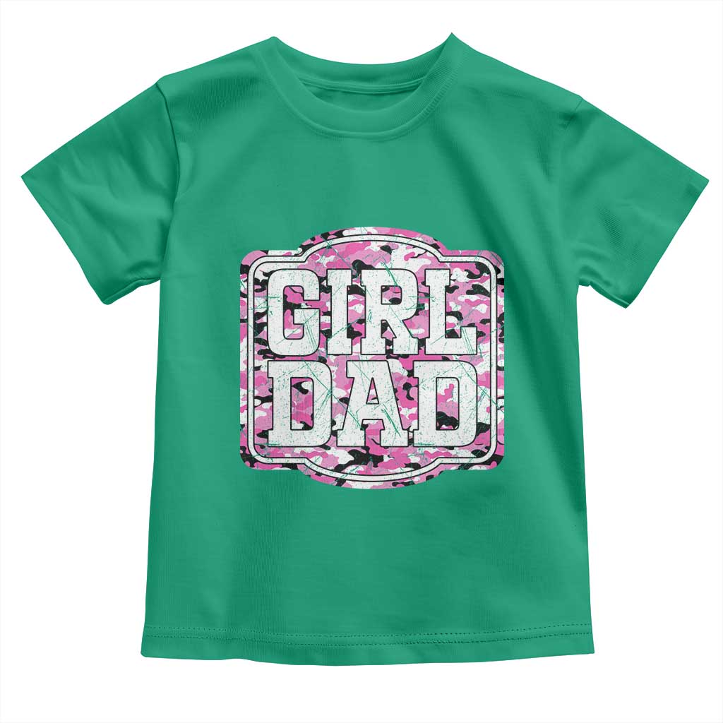 Girl Dad Toddler T Shirt Pink Camo Hunting Daddy Father's Day - Wonder Print Shop