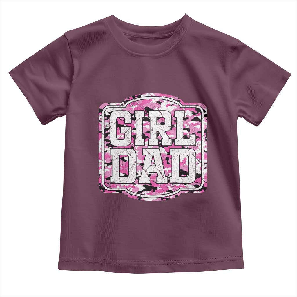 Girl Dad Toddler T Shirt Pink Camo Hunting Daddy Father's Day - Wonder Print Shop