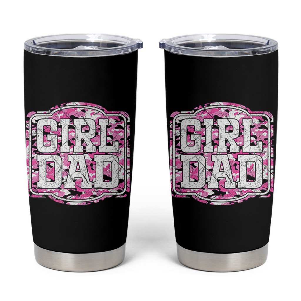 Girl Dad Tumbler Cup Pink Camo Hunting Daddy Father's Day - Wonder Print Shop