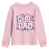 Girl Dad Youth Sweatshirt Pink Camo Hunting Daddy Father's Day - Wonder Print Shop