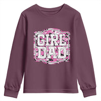 Girl Dad Youth Sweatshirt Pink Camo Hunting Daddy Father's Day - Wonder Print Shop