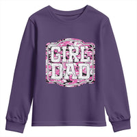 Girl Dad Youth Sweatshirt Pink Camo Hunting Daddy Father's Day - Wonder Print Shop