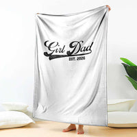 Girl Dad Est 2026 Throw Blanket Dad Of Girl 2026 Baby Announcement - Wonder Print Shop