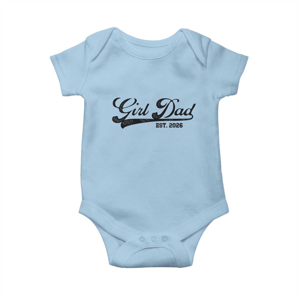 Girl Dad Est 2026 Baby Onesie Dad Of Girl 2026 Baby Announcement - Wonder Print Shop