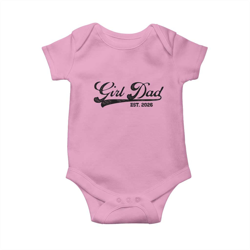 Girl Dad Est 2026 Baby Onesie Dad Of Girl 2026 Baby Announcement - Wonder Print Shop