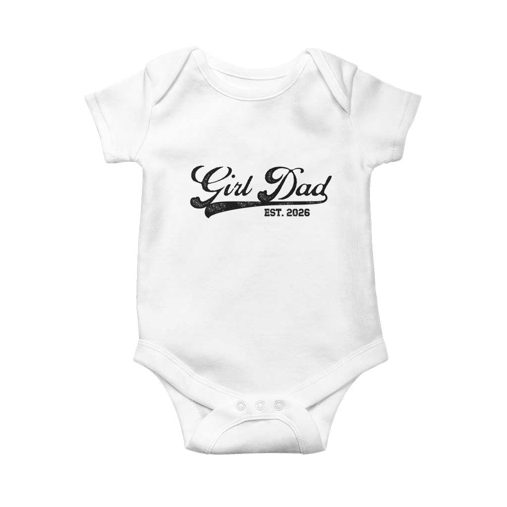 Girl Dad Est 2026 Baby Onesie Dad Of Girl 2026 Baby Announcement - Wonder Print Shop