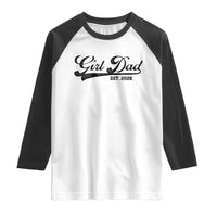 Girl Dad Est 2026 Raglan Shirt Dad Of Girl 2026 Baby Announcement - Wonder Print Shop