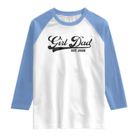 Girl Dad Est 2026 Raglan Shirt Dad Of Girl 2026 Baby Announcement - Wonder Print Shop