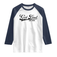 Girl Dad Est 2026 Raglan Shirt Dad Of Girl 2026 Baby Announcement - Wonder Print Shop