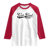 Girl Dad Est 2026 Raglan Shirt Dad Of Girl 2026 Baby Announcement - Wonder Print Shop
