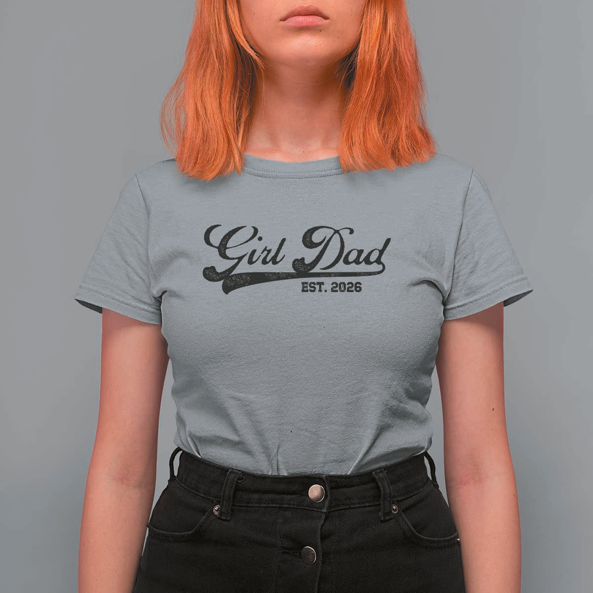 Girl Dad Est 2026 T Shirt For Women Dad Of Girl 2026 Baby Announcement - Wonder Print Shop