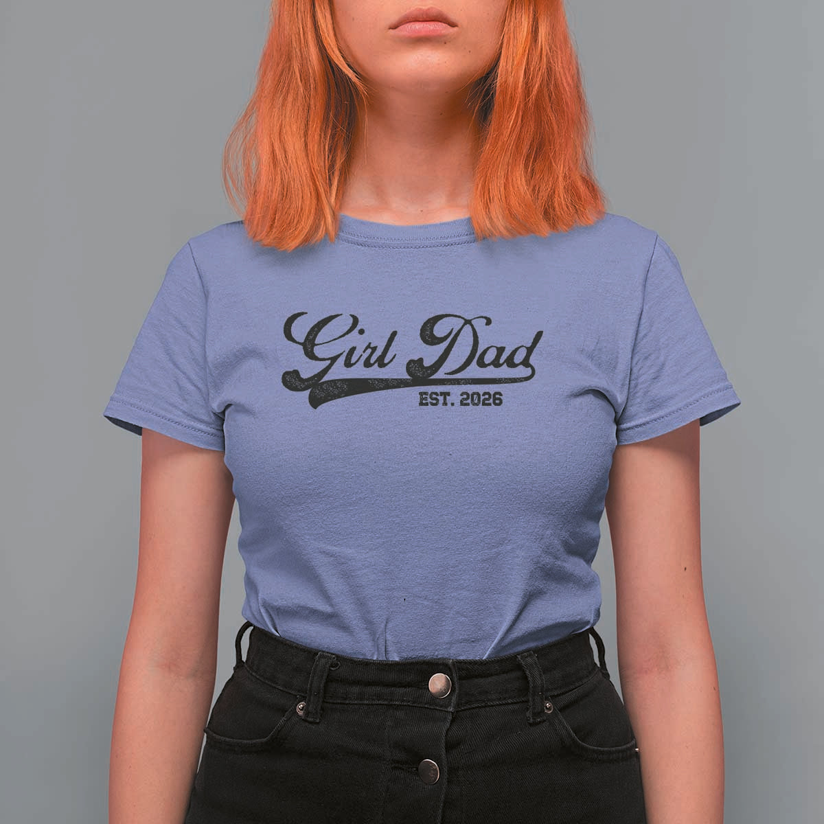 Girl Dad Est 2026 T Shirt For Women Dad Of Girl 2026 Baby Announcement - Wonder Print Shop