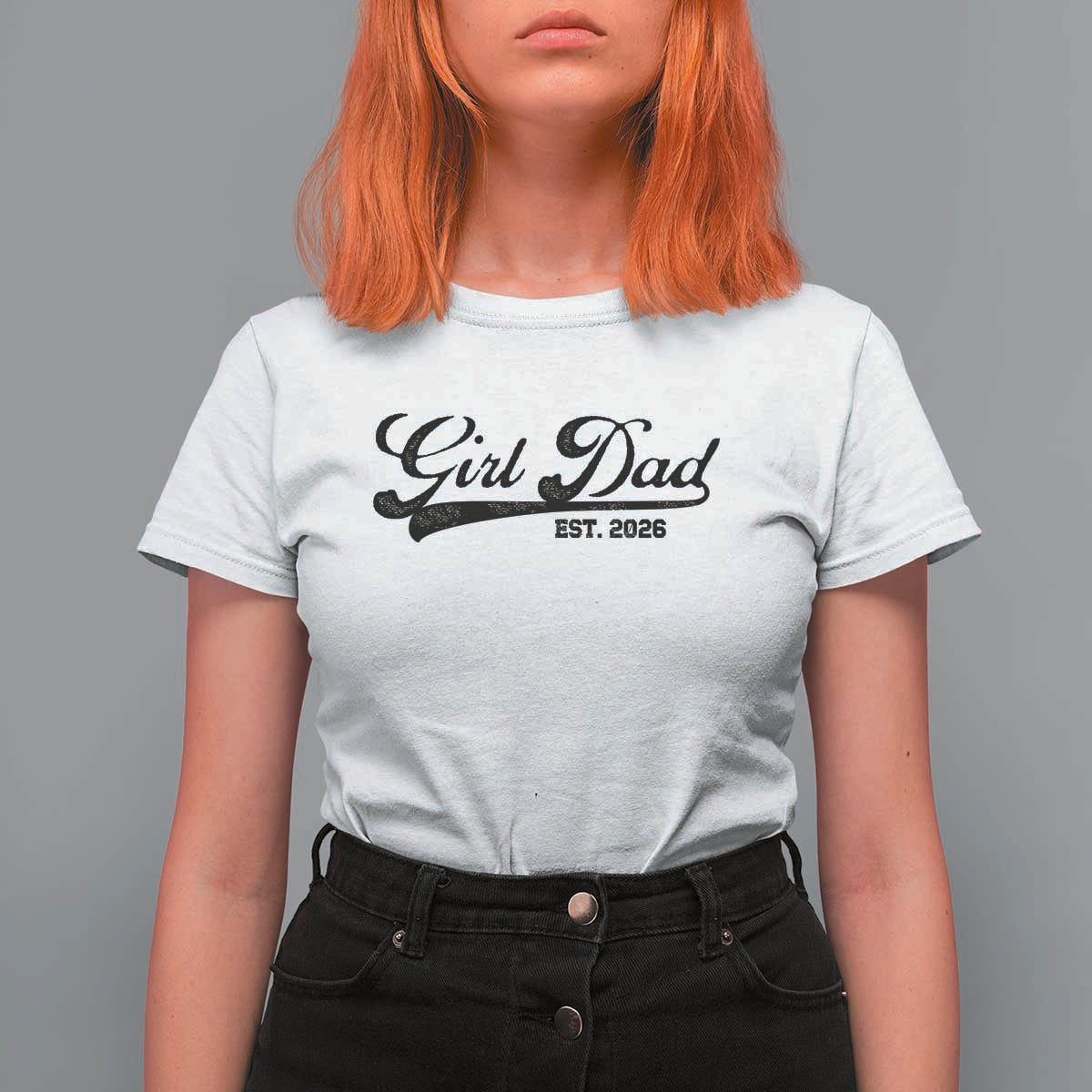 Girl Dad Est 2026 T Shirt For Women Dad Of Girl 2026 Baby Announcement - Wonder Print Shop