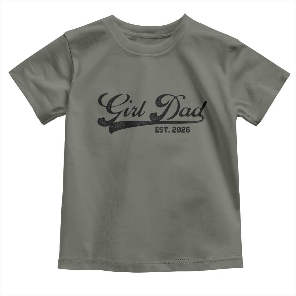 Girl Dad Est 2026 Toddler T Shirt Dad Of Girl 2026 Baby Announcement - Wonder Print Shop