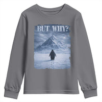Nihilist Penguin But Why Youth Sweatshirt Snow Mountains Motivational Penguin Meme