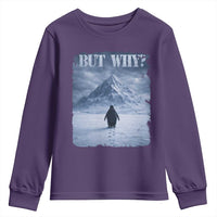 Nihilist Penguin But Why Youth Sweatshirt Snow Mountains Motivational Penguin Meme