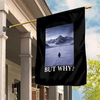 Nihilist Penguin But Why Garden Flag Lone Penguin Walking Toward Mountain Meme