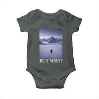 Nihilist Penguin But Why Baby Onesie Lone Penguin Walking Toward Mountain Meme