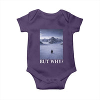 Nihilist Penguin But Why Baby Onesie Lone Penguin Walking Toward Mountain Meme