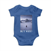 Nihilist Penguin But Why Baby Onesie Lone Penguin Walking Toward Mountain Meme