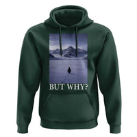 Nihilist Penguin But Why Hoodie Lone Penguin Walking Toward Mountain Meme
