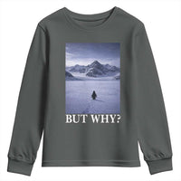 Nihilist Penguin But Why Youth Sweatshirt Lone Penguin Walking Toward Mountain Meme