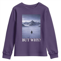Nihilist Penguin But Why Youth Sweatshirt Lone Penguin Walking Toward Mountain Meme
